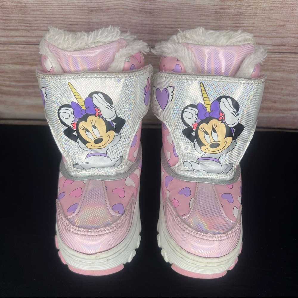 Minnie Mouse Toddler hook & loop pink Snow Boots
